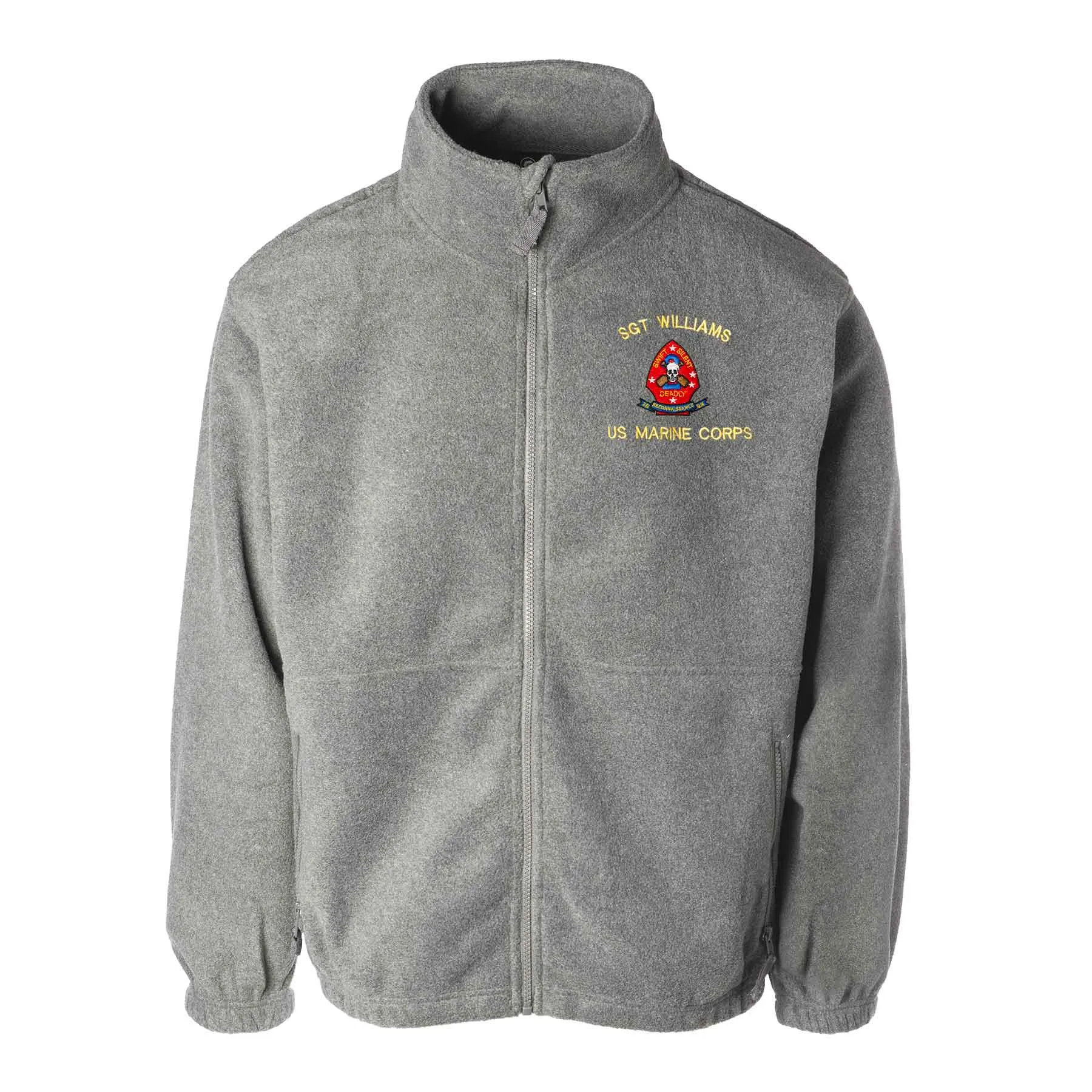 2nd Reconnaissance Battalion Embroidered Fleece Full Zip