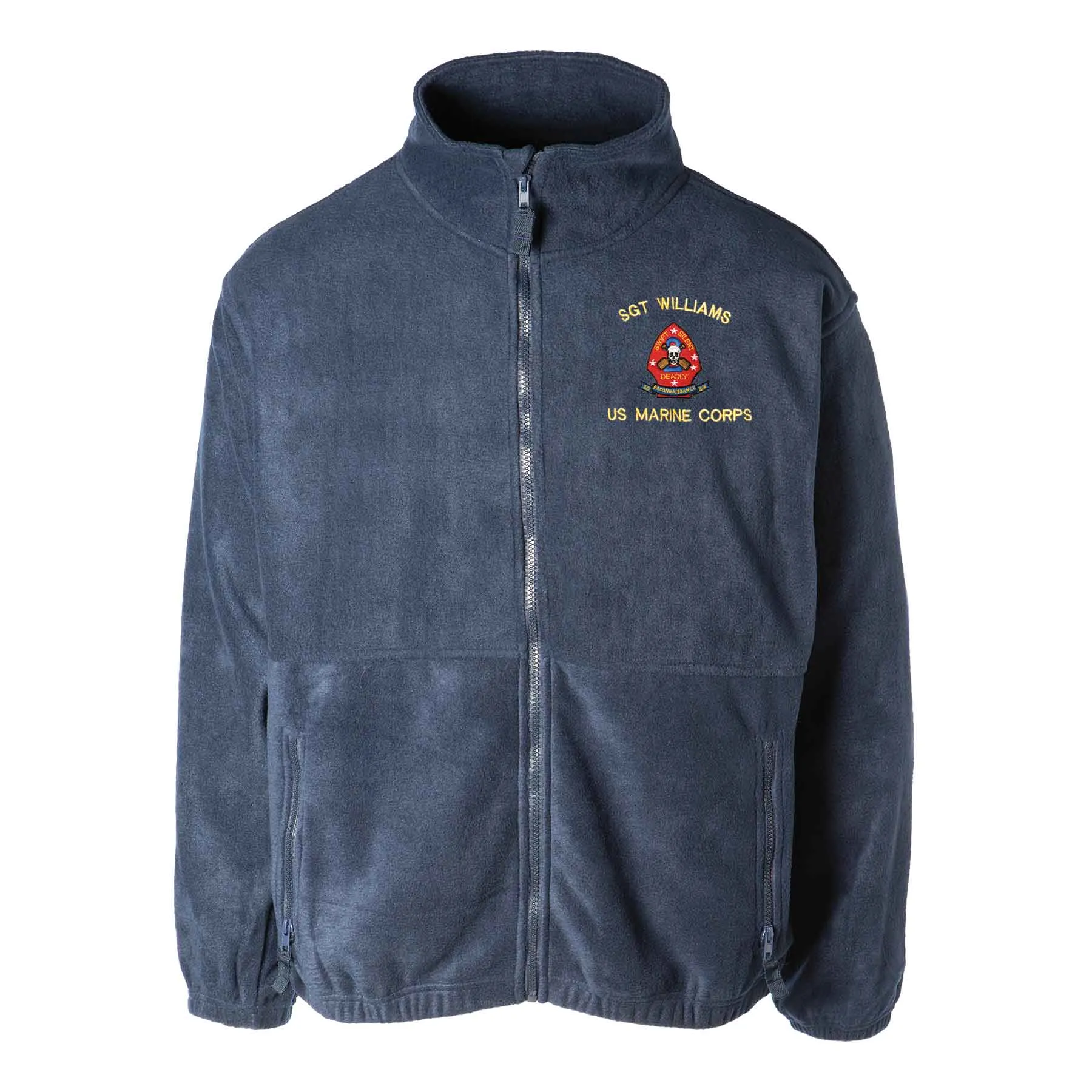 2nd Reconnaissance Battalion Embroidered Fleece Full Zip