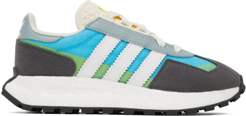 Adidas Originals Gray & Blue Retropy E5 Sneakers