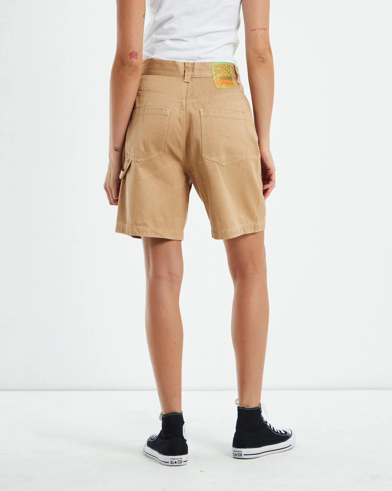 Afends Hemp Workwear Shorts Tan