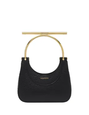 ALEXANDER MCQUEEN Mini Cross-Bar Bag in Black/Gold