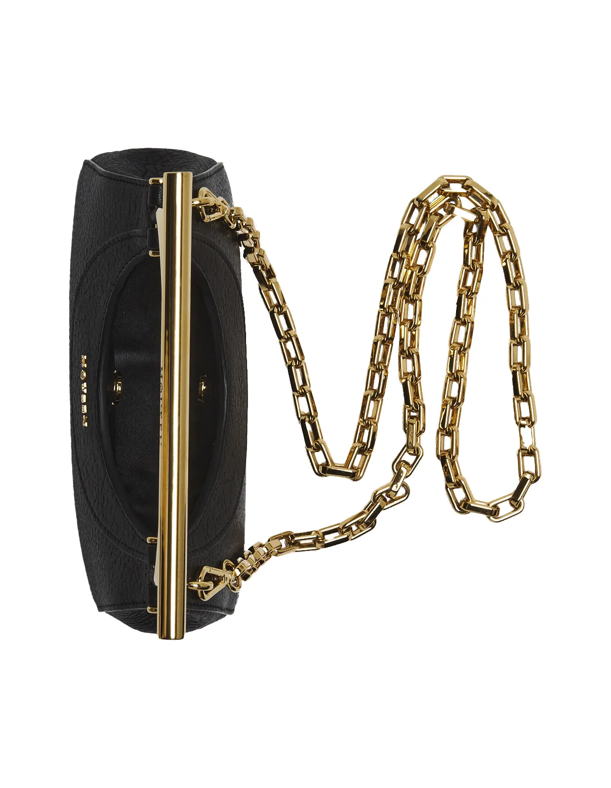 ALEXANDER MCQUEEN Mini Cross-Bar Bag in Black/Gold