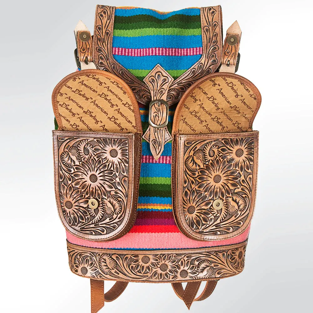 American Darling Serape Striped Saddle Blanket Backpack