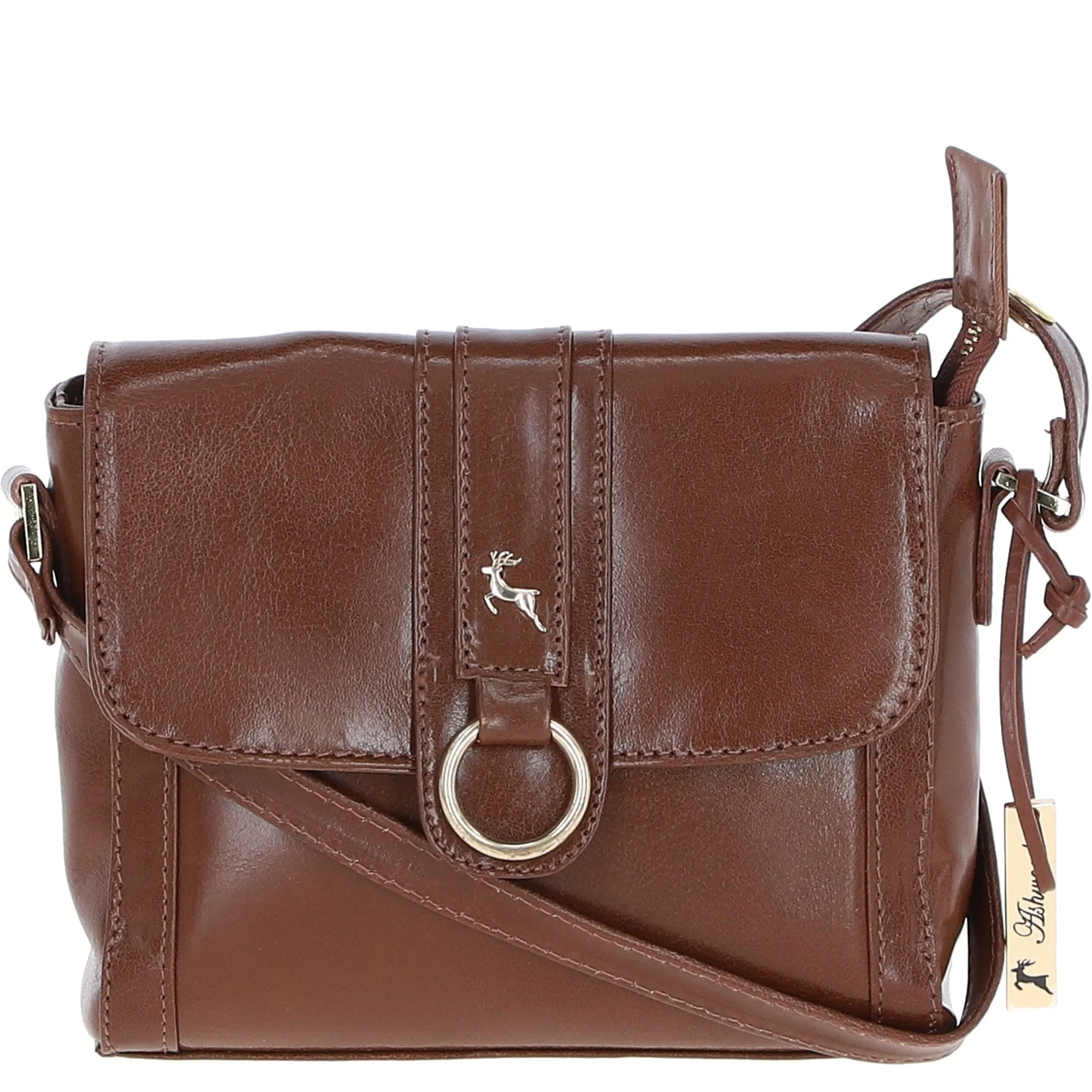 Ashwood Vegetable Tanned Leather Cross Body Bag Bridge/vt: 20-186