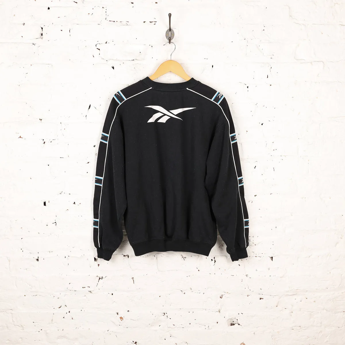 Aston Villa 90s Reebok Football Sweatshirt - Black - M