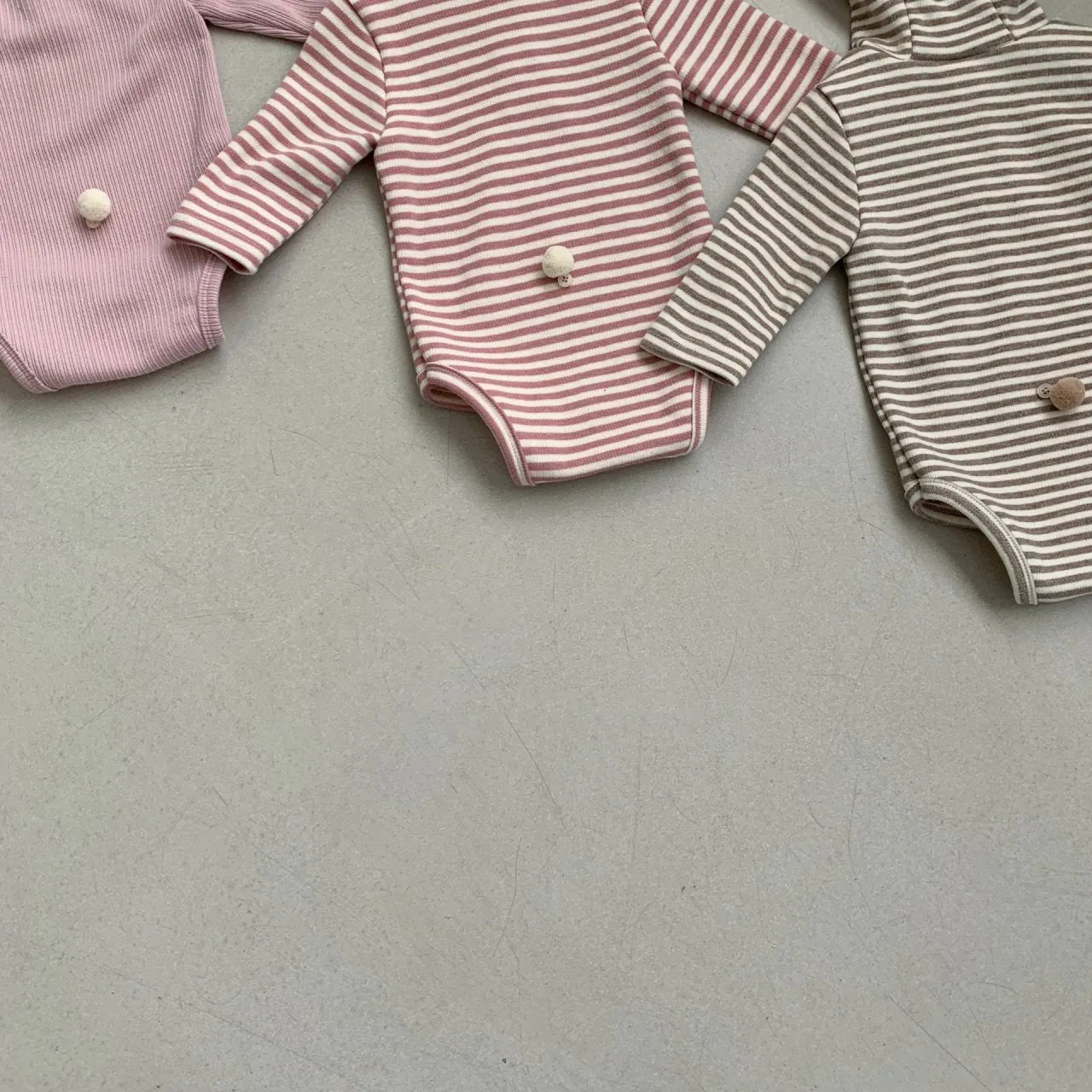 Baby BH Striped Bunny Romper (12-18m) - Pink