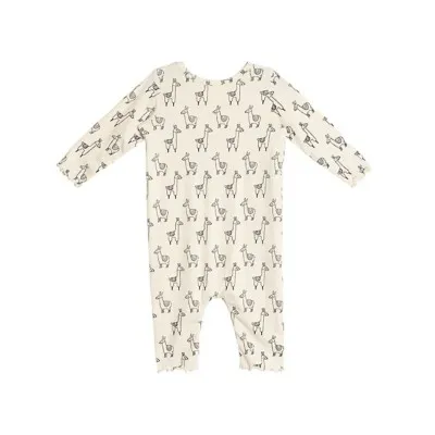 Baby Girls' Mabel + Honey Drama Llama Long Sleeve Romper