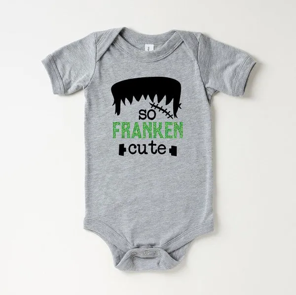 Baby So Franken Cute Romper (3-24m) - Heather Gray