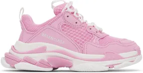 Balenciaga Kids Pink Triple S Sneakers