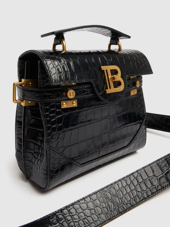 Balmain   B-buzz 23 embossed leather bag 