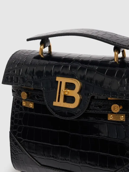 Balmain   B-buzz 23 embossed leather bag 