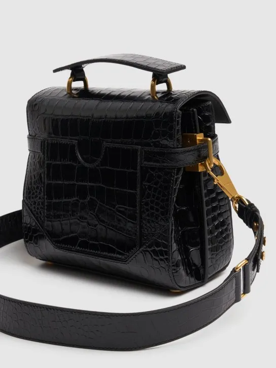 Balmain   B-buzz 23 embossed leather bag 