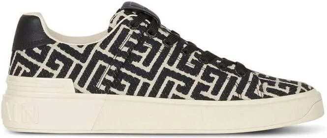 Balmain B-Court monogram sneakers White