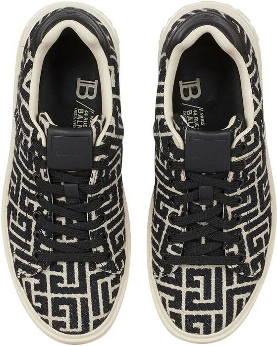 Balmain B-Court monogram sneakers White