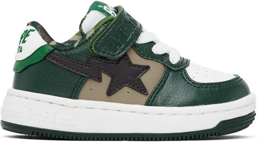 BAPE Baby Green & White STA Sneakers