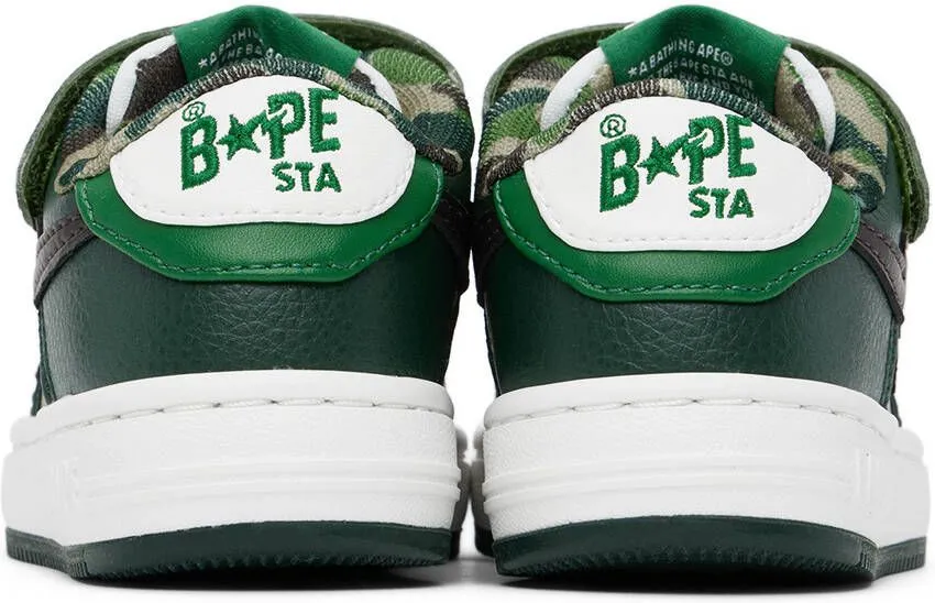 BAPE Baby Green & White STA Sneakers