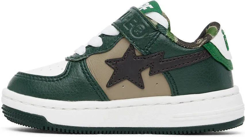 BAPE Baby Green & White STA Sneakers