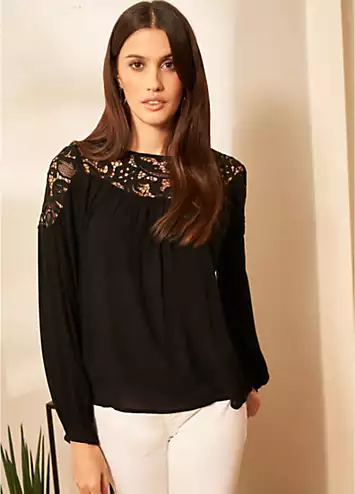 bonprix Lace Yoke Tunic | Kaleidoscope