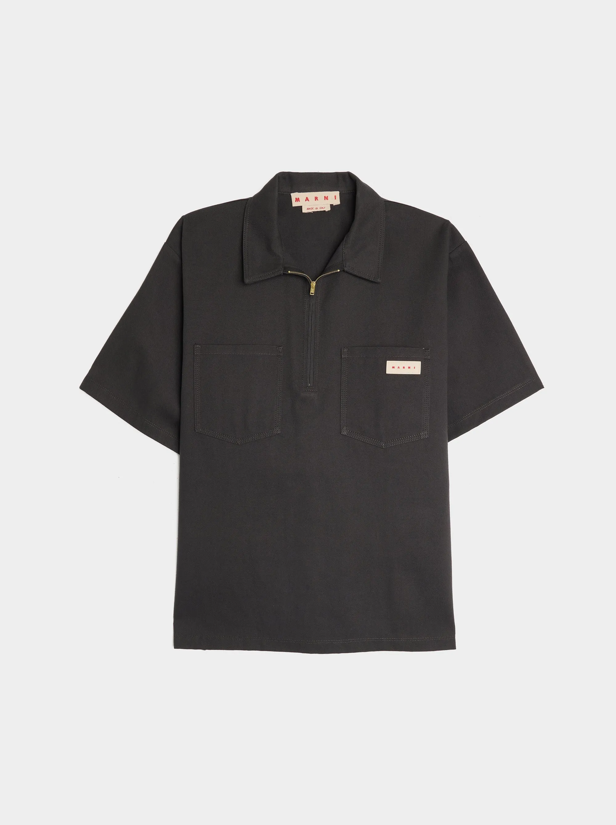 Boxy Fit Workwear Shirt, Granite