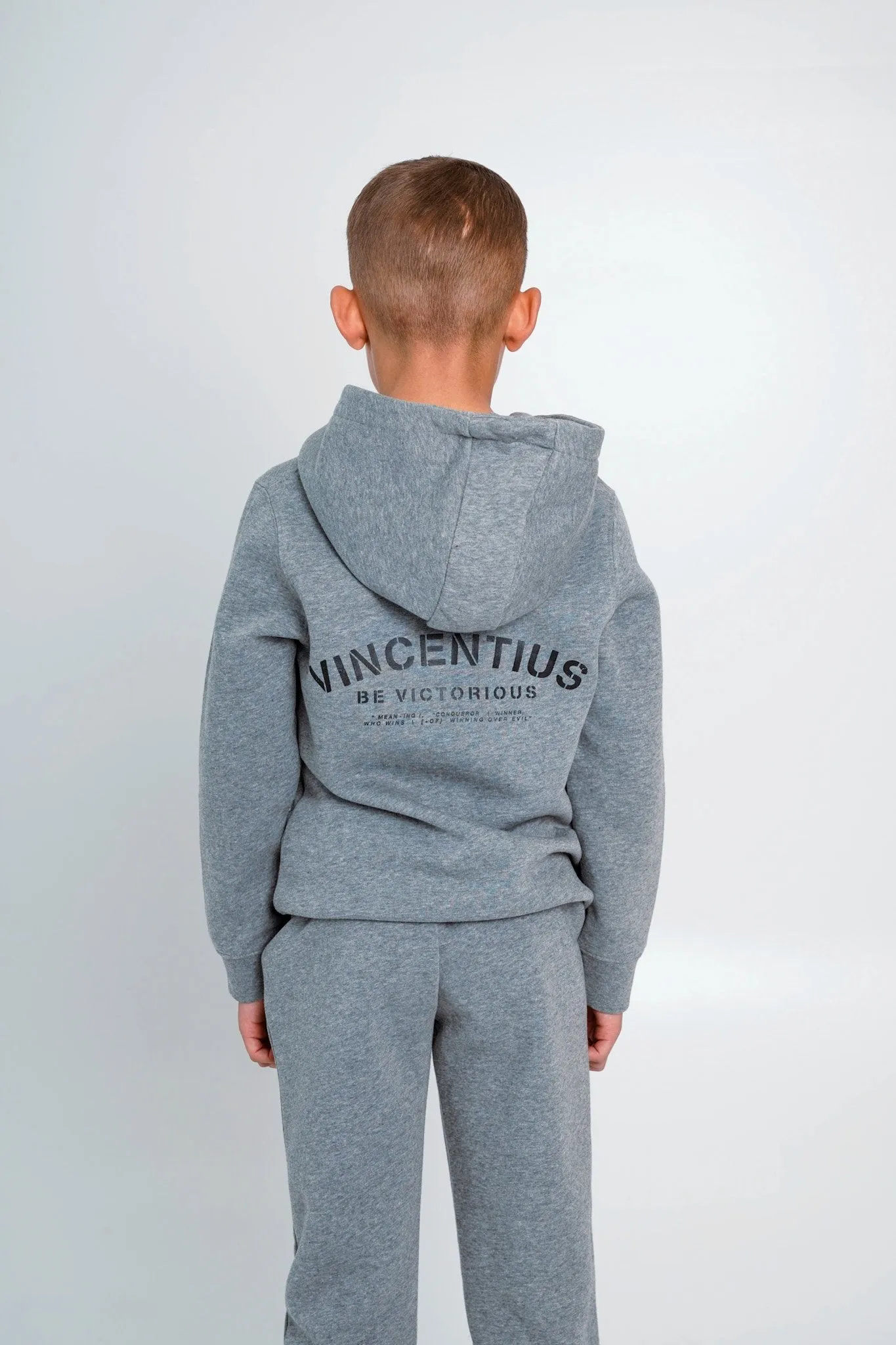 Boy's Be Victorious Tracksuit - Grey