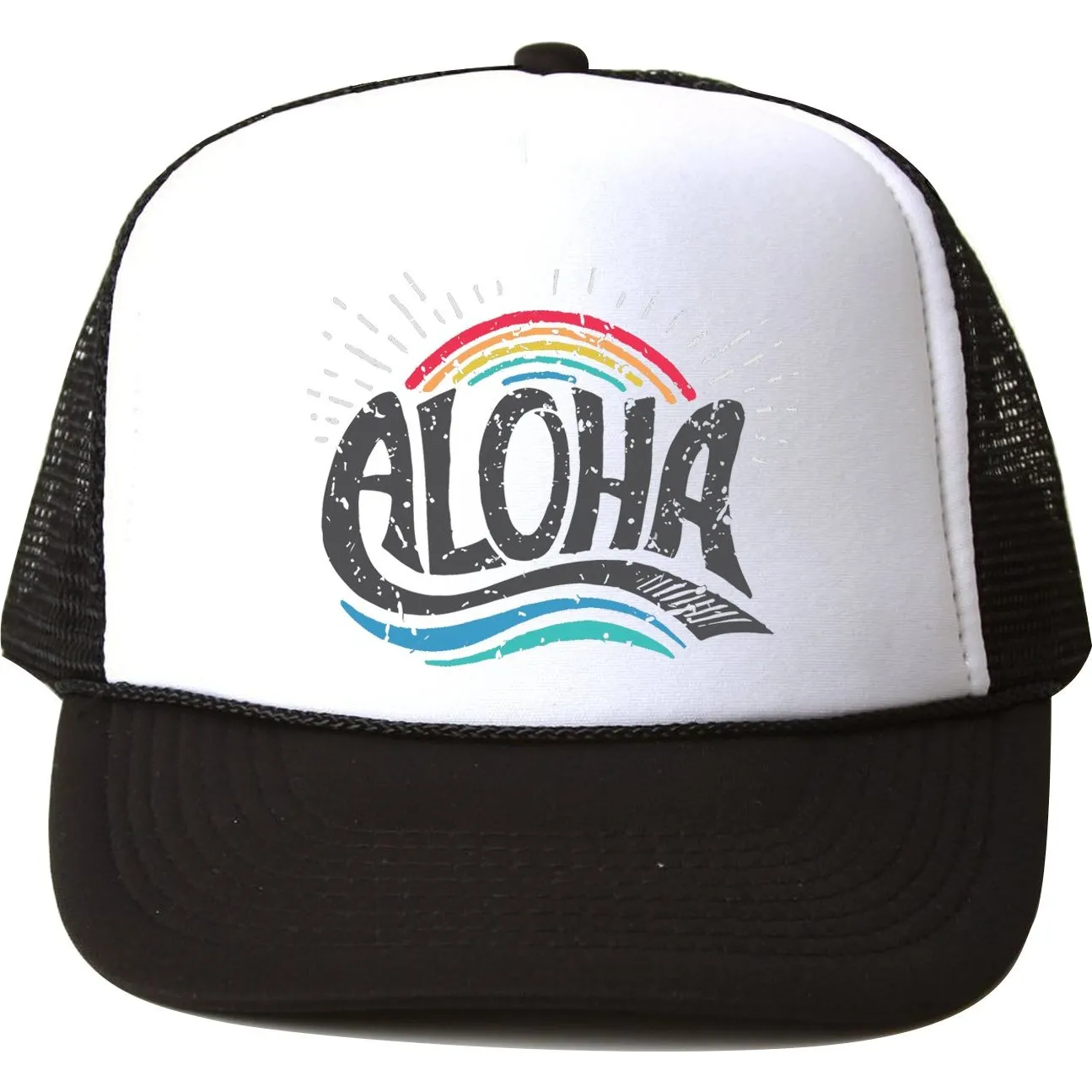 Bubu Aloha Rainbow Hat, Black