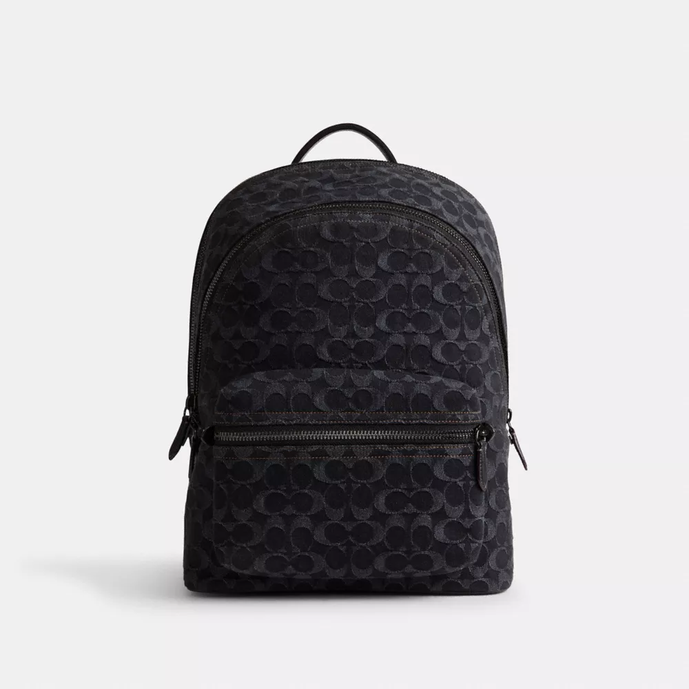 CHARTER BACKPACK IN SIGNATURE DENIM