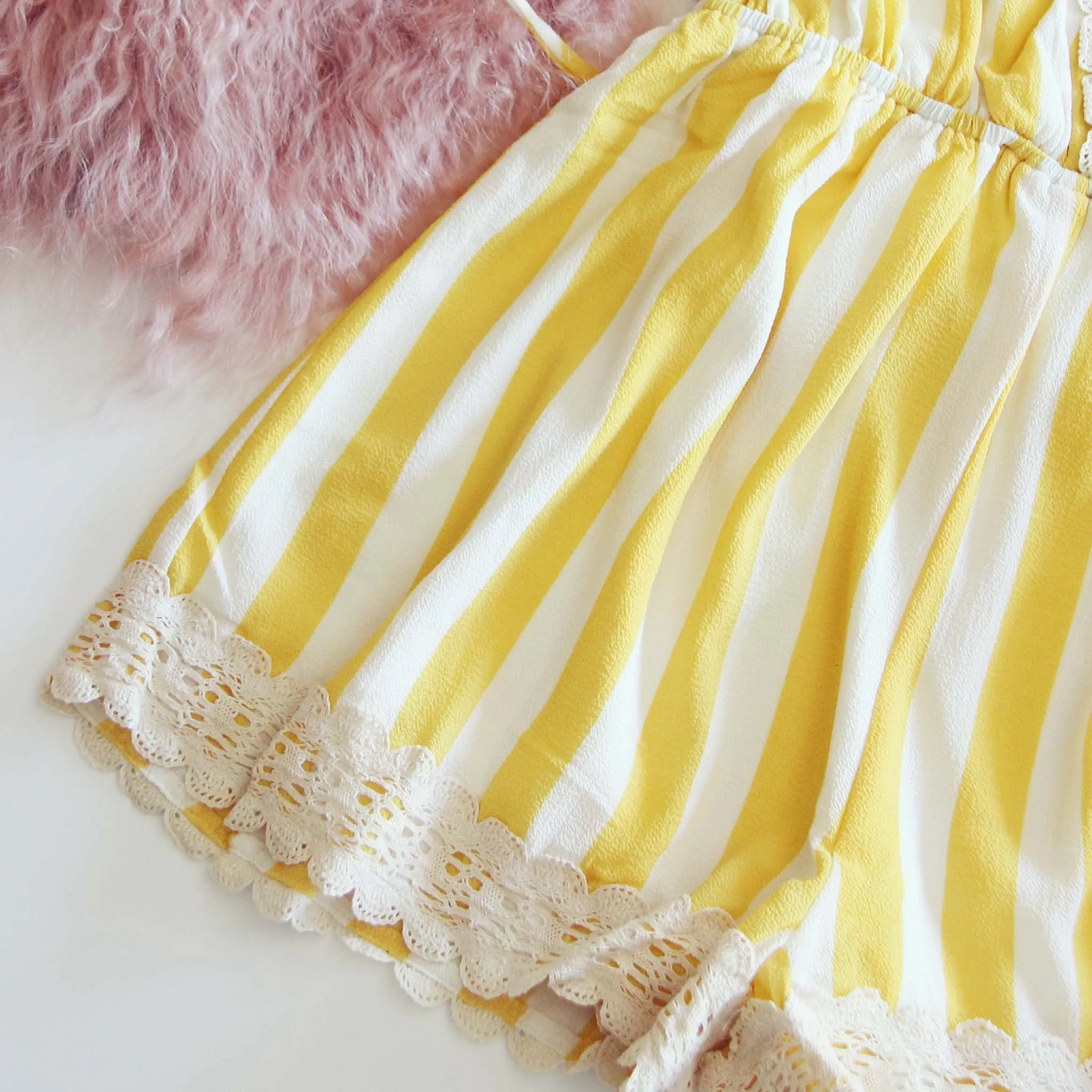 Citrus Romper in Lemon