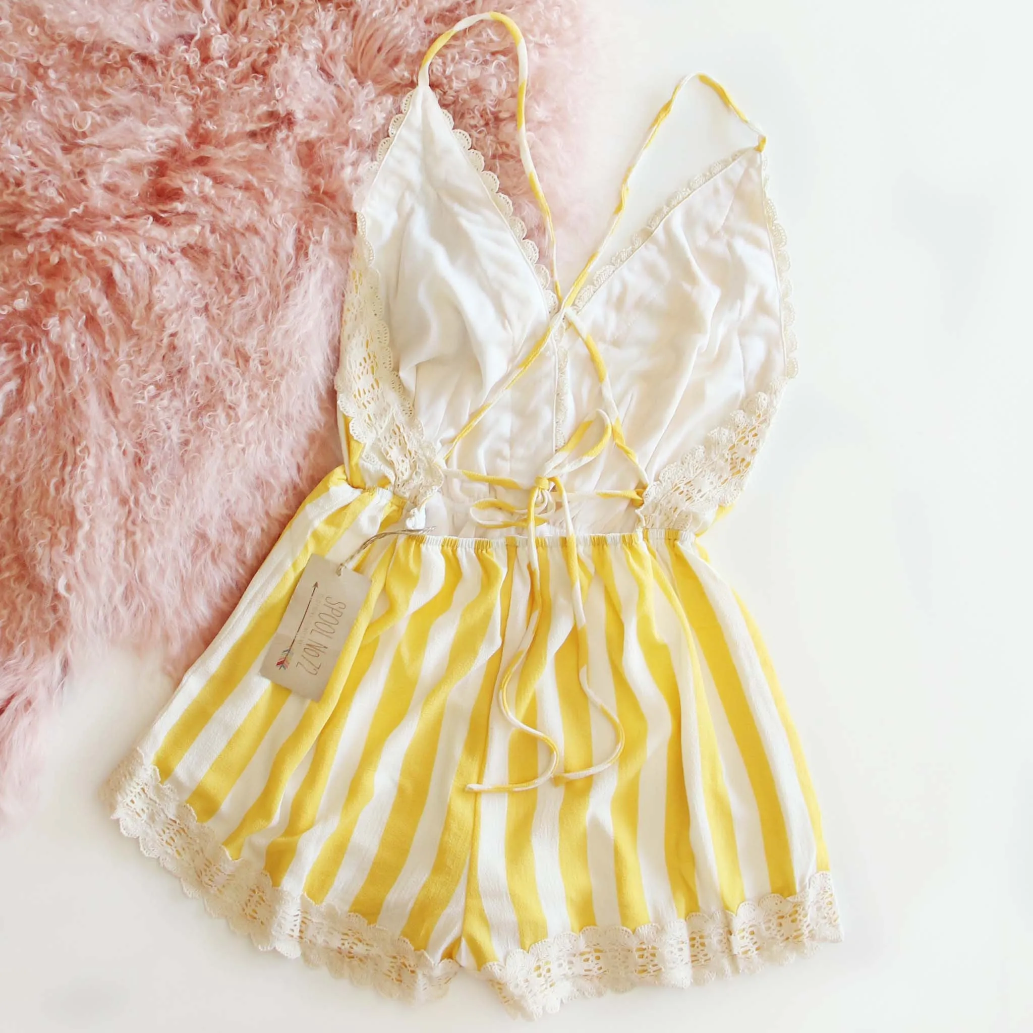 Citrus Romper in Lemon