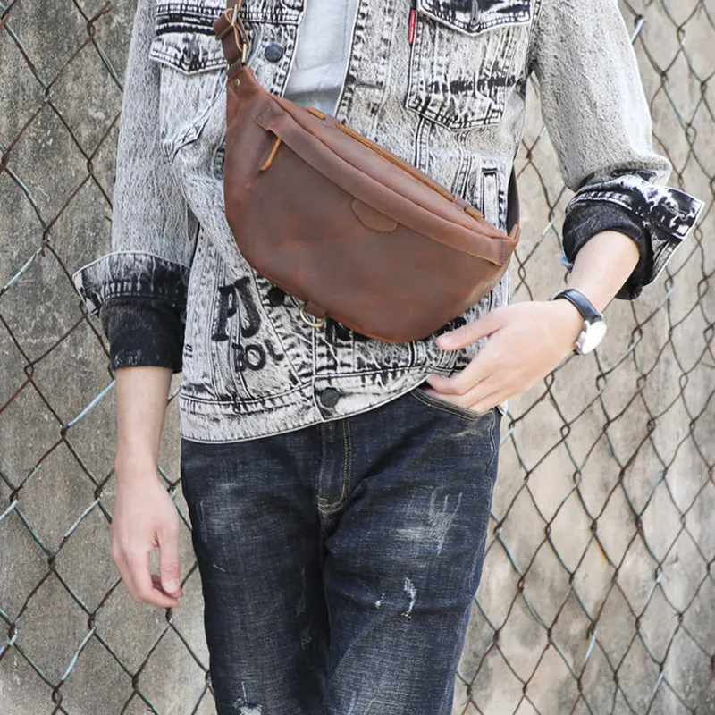 Classic Cowhide Leather Vintage Cross Body Bag - Horizon Leathers