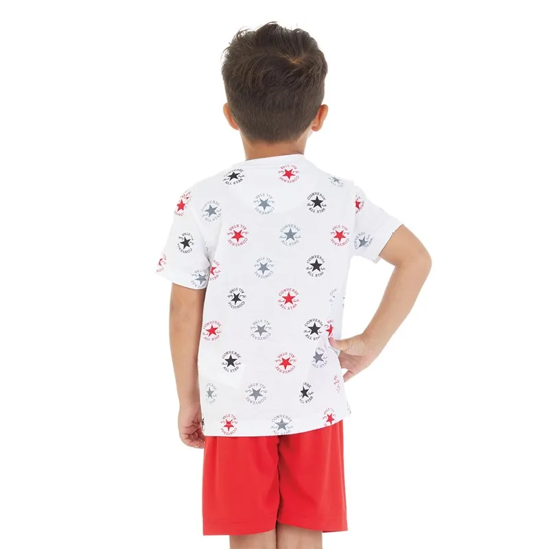 Converse Boys Logo T-Shirt And Shorts Set University Red