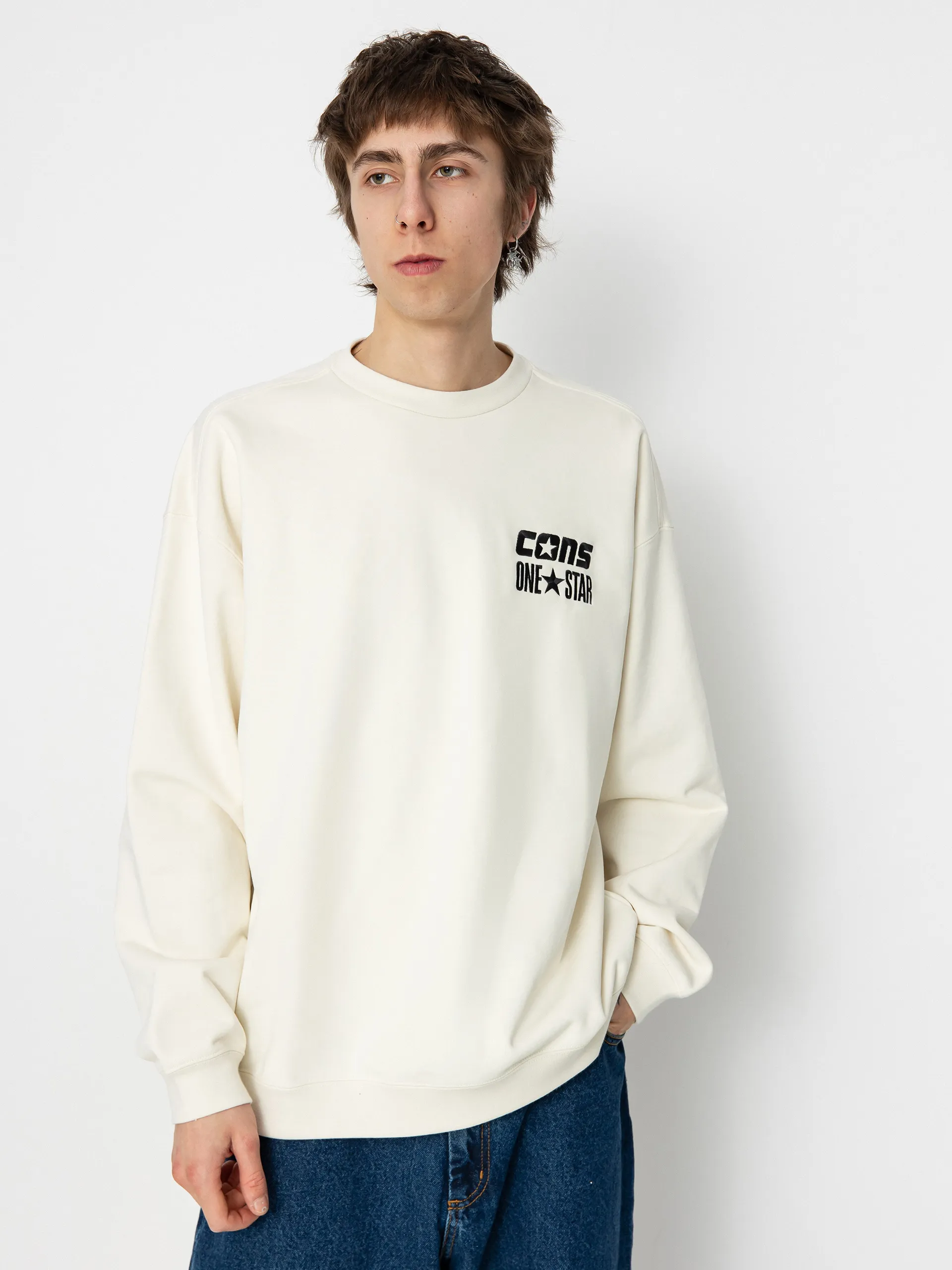 Converse Sweatshirt Cons One Star (khaki/off white)