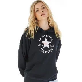 Converse Womens All Star Patch Oversized Hoodie Converse Black