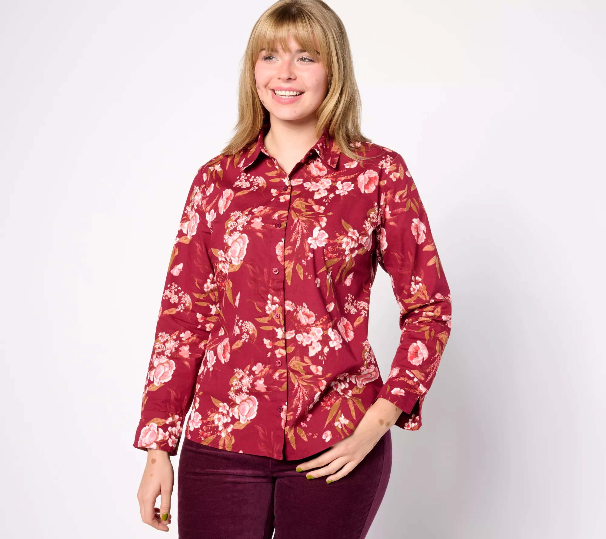 Denim & Co. Adaptive Classic Tunic Shirt with Rounded Hem