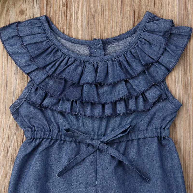 Denim Frilled Romper