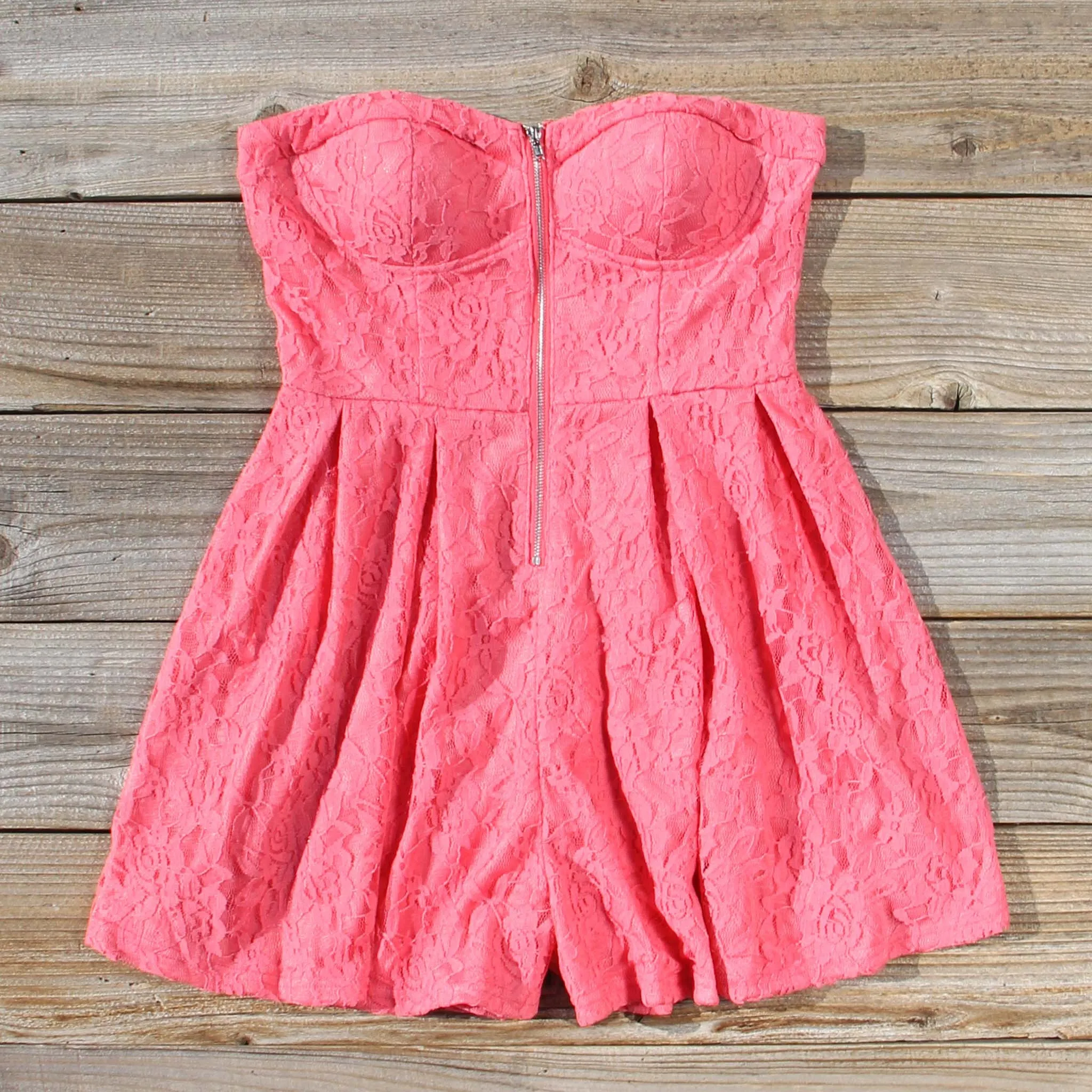 Desert Coral Lace Romper