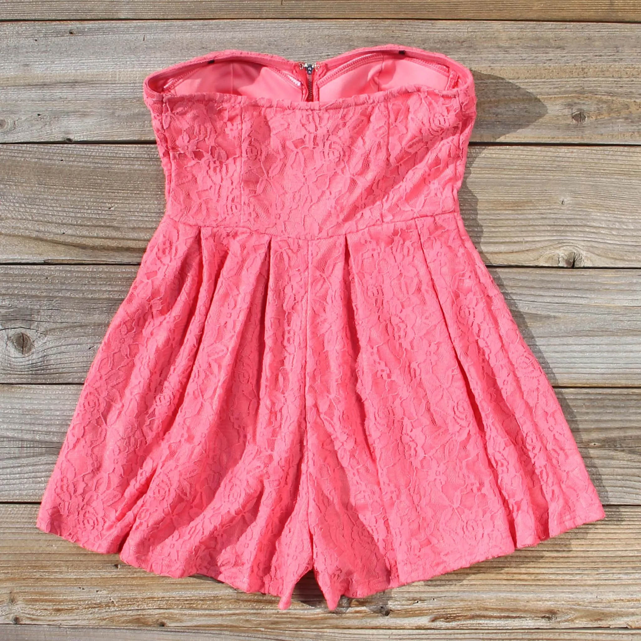 Desert Coral Lace Romper