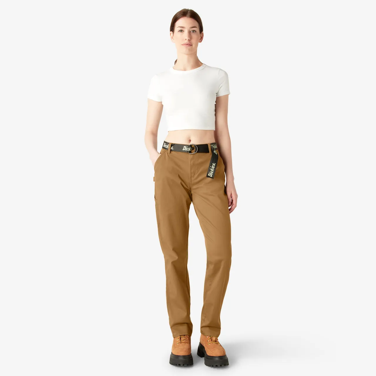 Dickies Workwear Women's Relaxed Fit Cargo Pant - Duck Brown