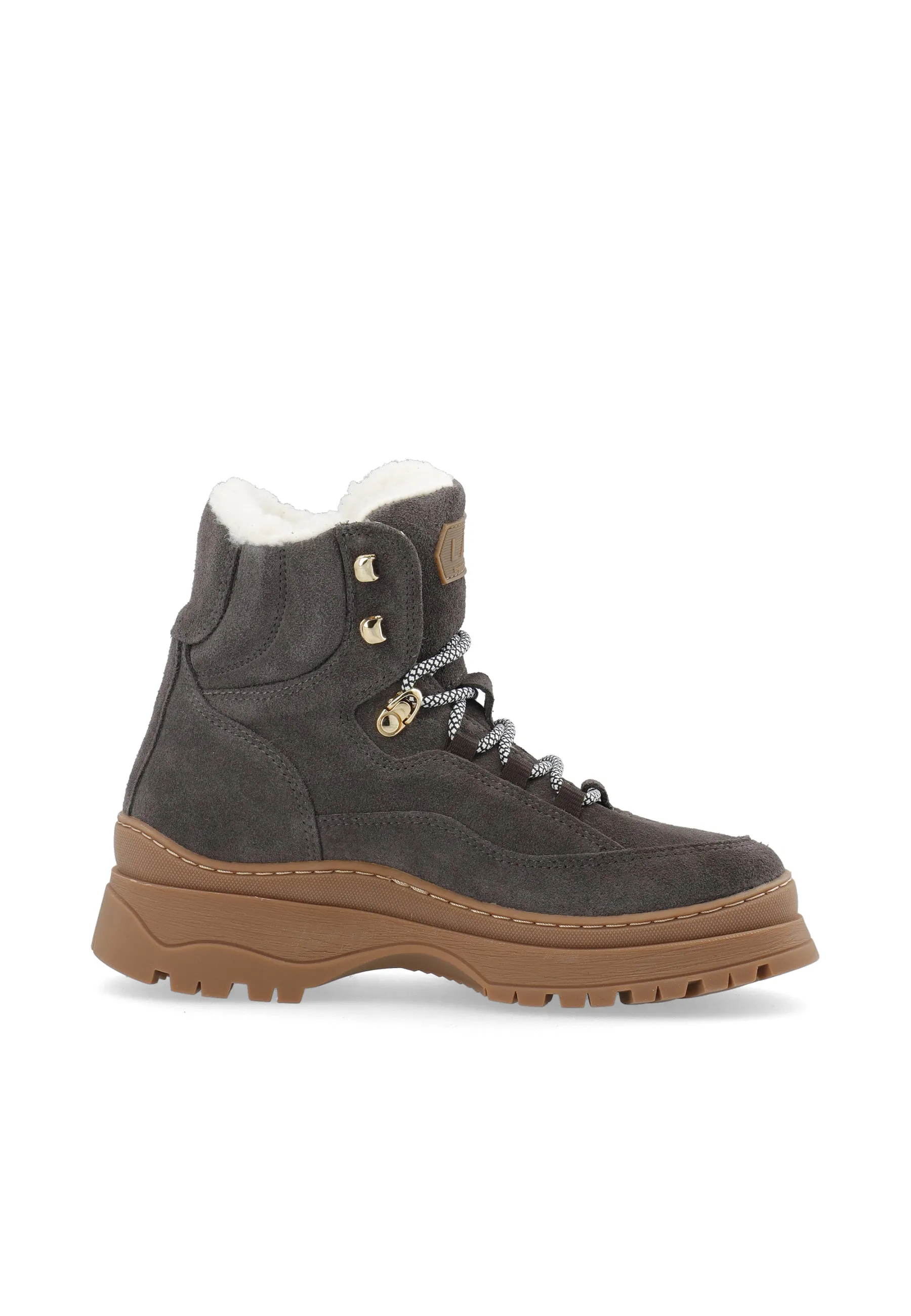 Downhill Dark Grey Lace Up Boot