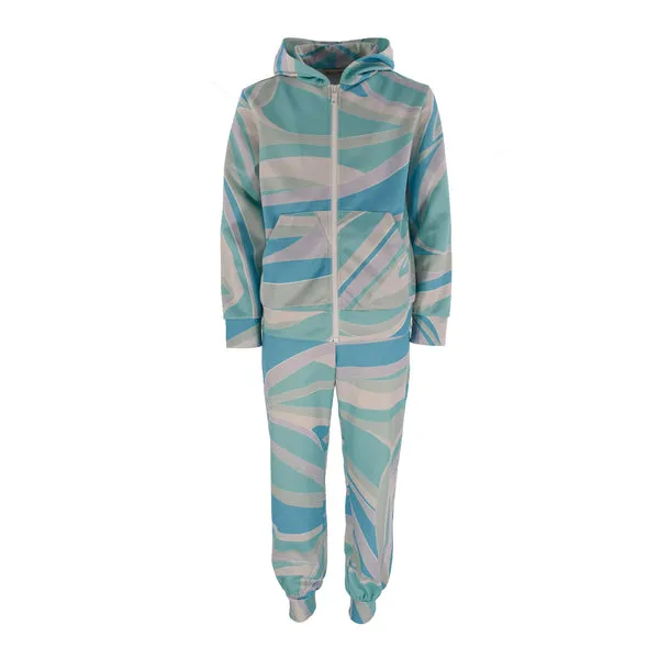 Emilio Pucci Kids Blue Hooded Tracksuit AW22