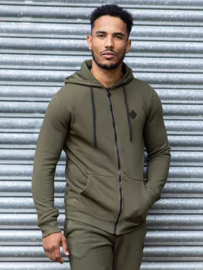 Enzo Mens Slim Fit Zip Up Tracksuit Jog Set