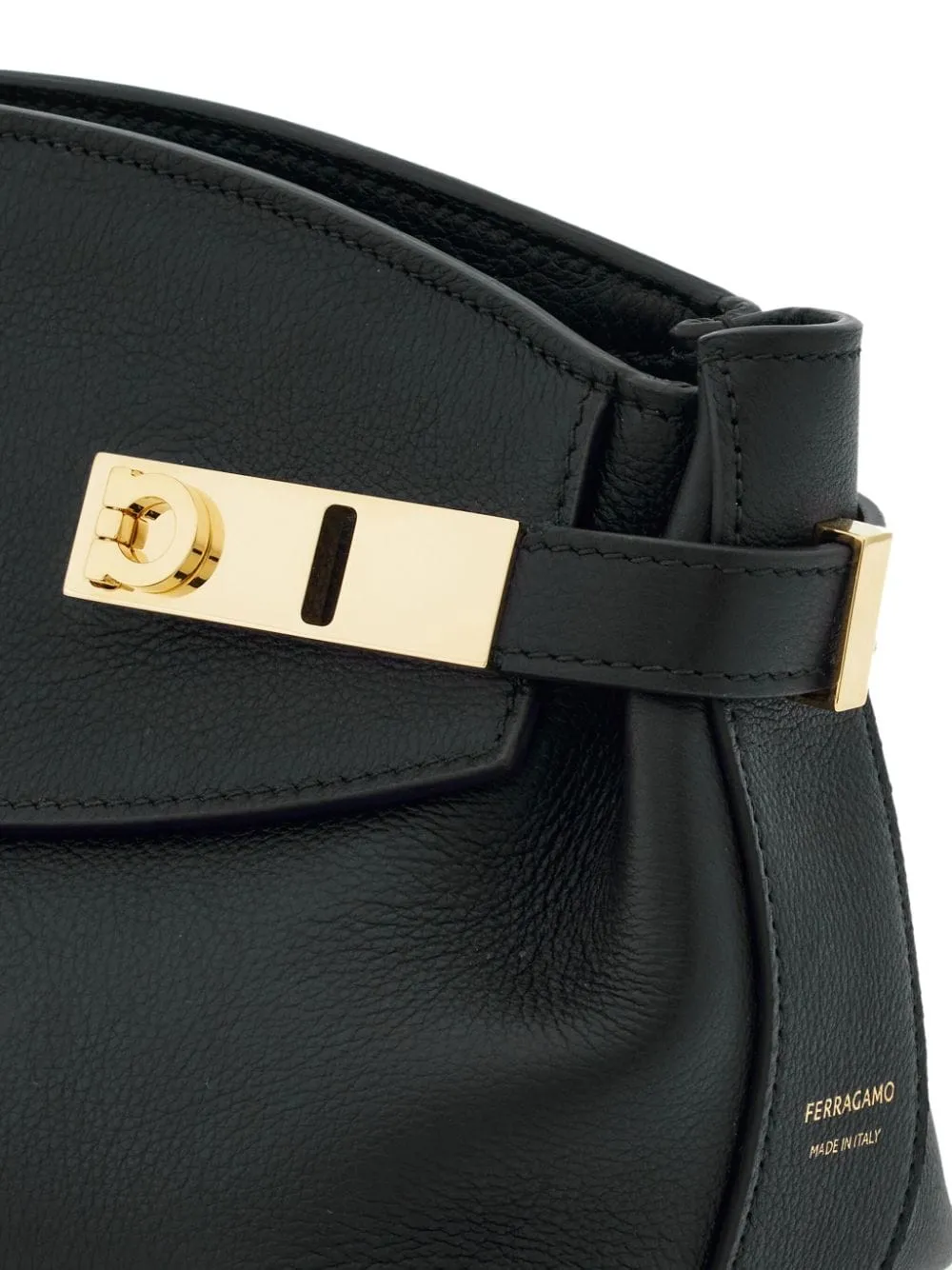 Ferragamo    Ferragamo Hug Small Leather Shoulder Bag