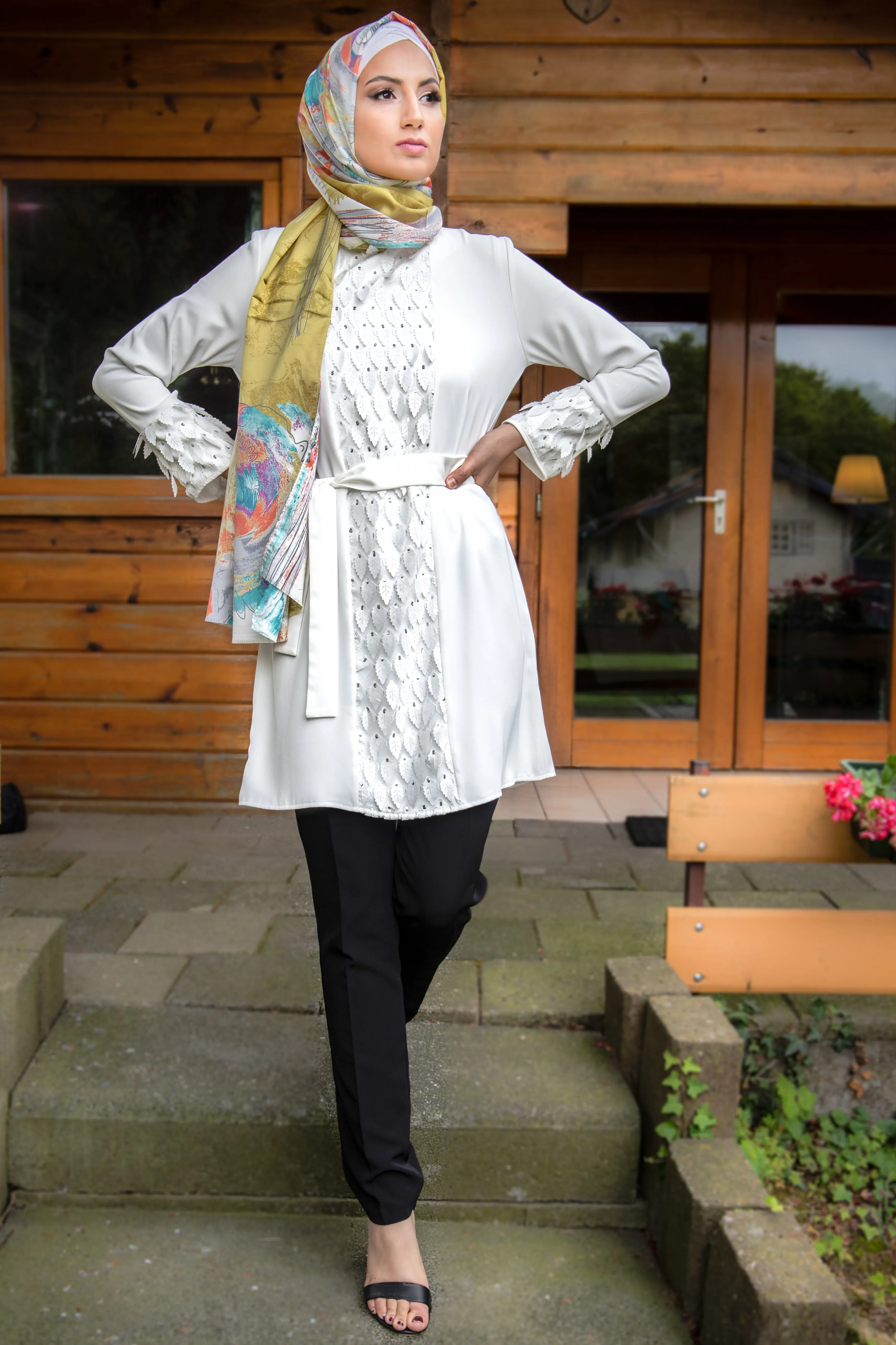 Formal Elegant Tunic | White Color