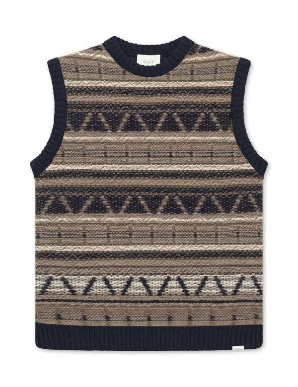 Fort Cone Jacquard Vest - Navy