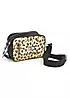 Freemans Black Leopard Cross Body Bag