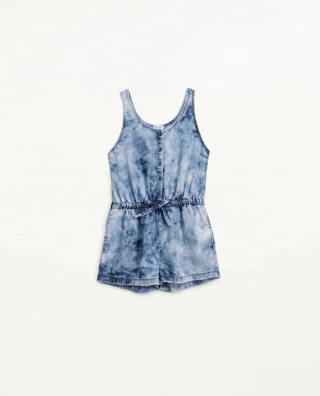 Girls Indigo Tie Dye Romper