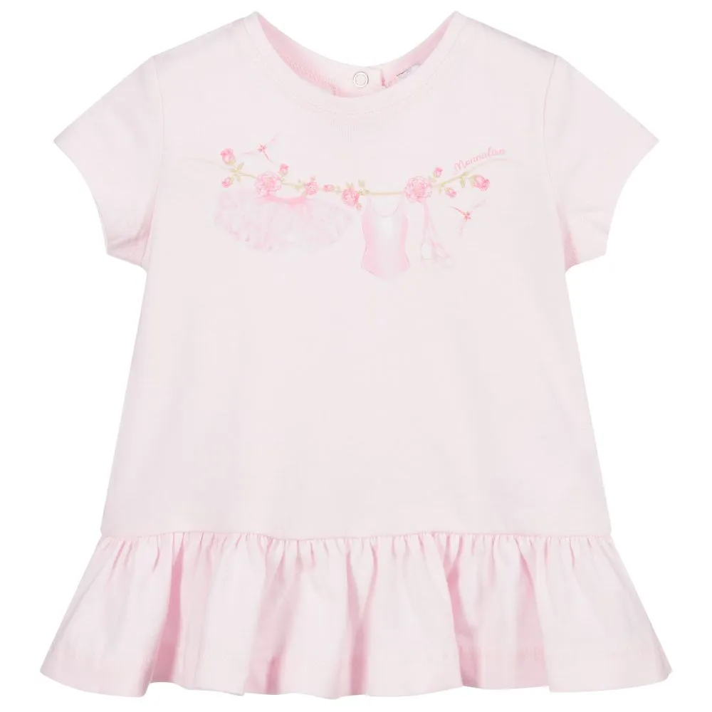 Girls Pink Cotton Tunic Top