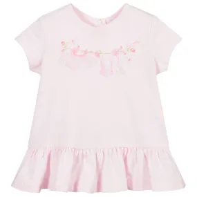 Girls Pink Cotton Tunic Top