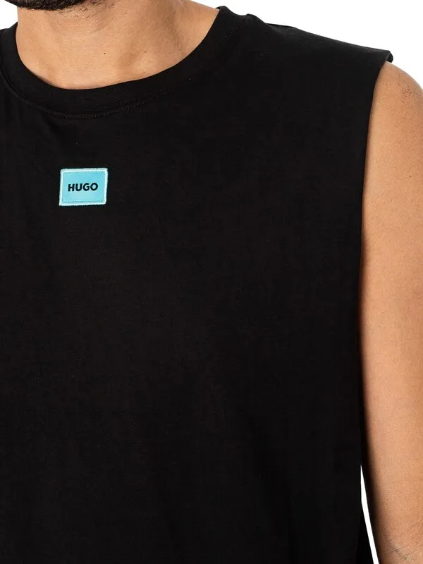 HUGO Dankto241 Box Logo Vest - Black