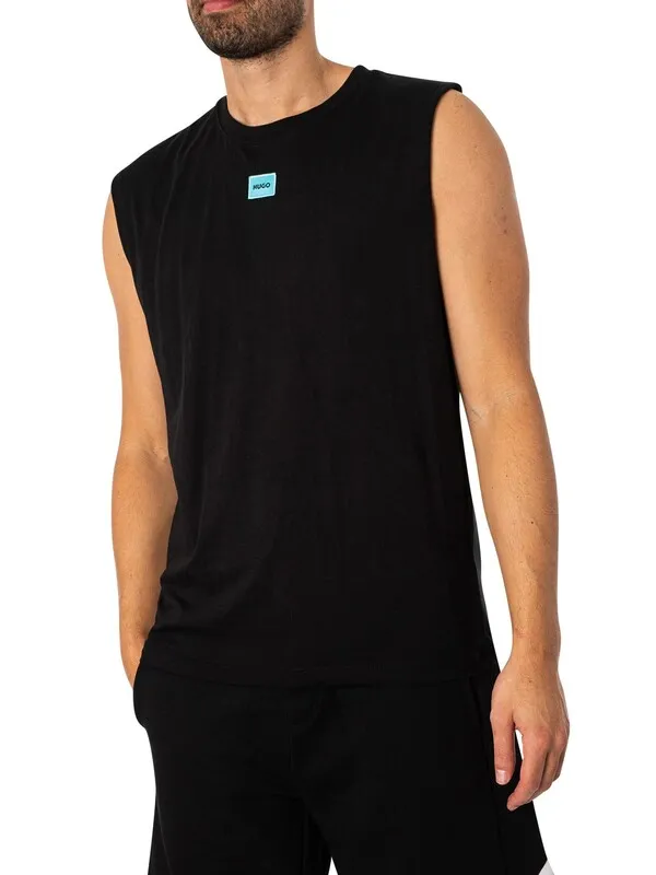 HUGO Dankto241 Box Logo Vest - Black