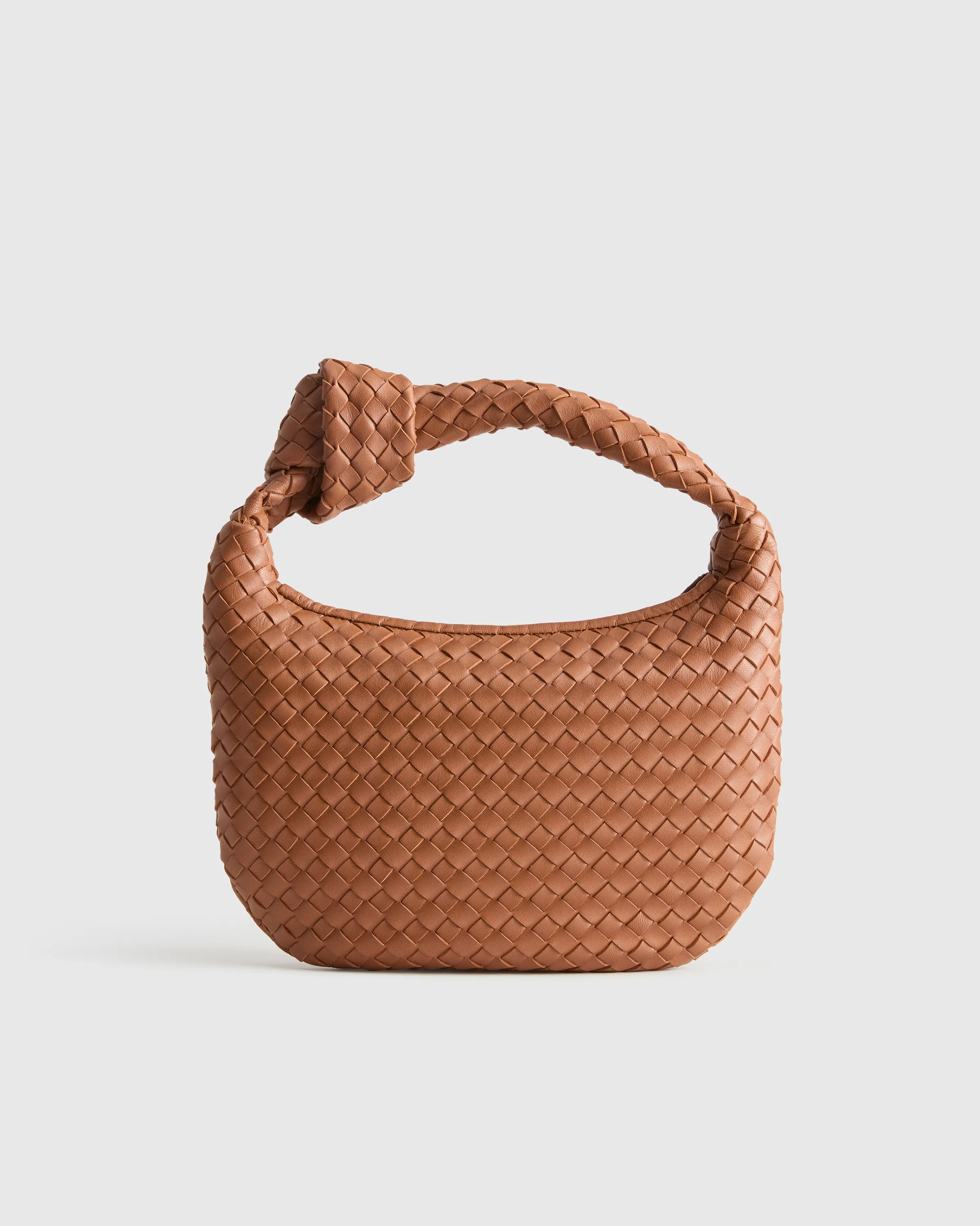 Italian Leather Handwoven Mini Hobo Bag